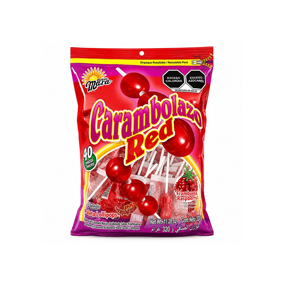 Producto - PALETA CARAMBOLAZO RED 40 PZS