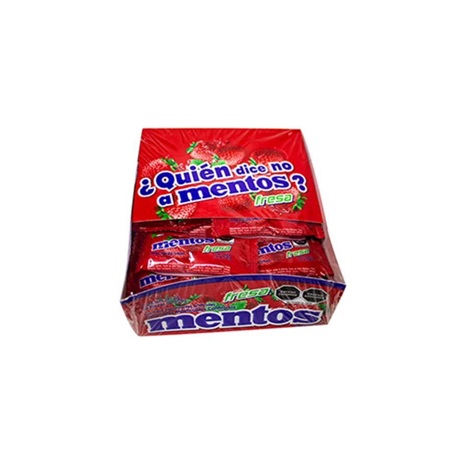 MINI MENTOS FRESA 40 PZS