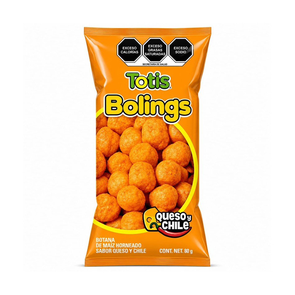 Producto - BOLINGS TOTIS QUESO Y CHILE 80 GR