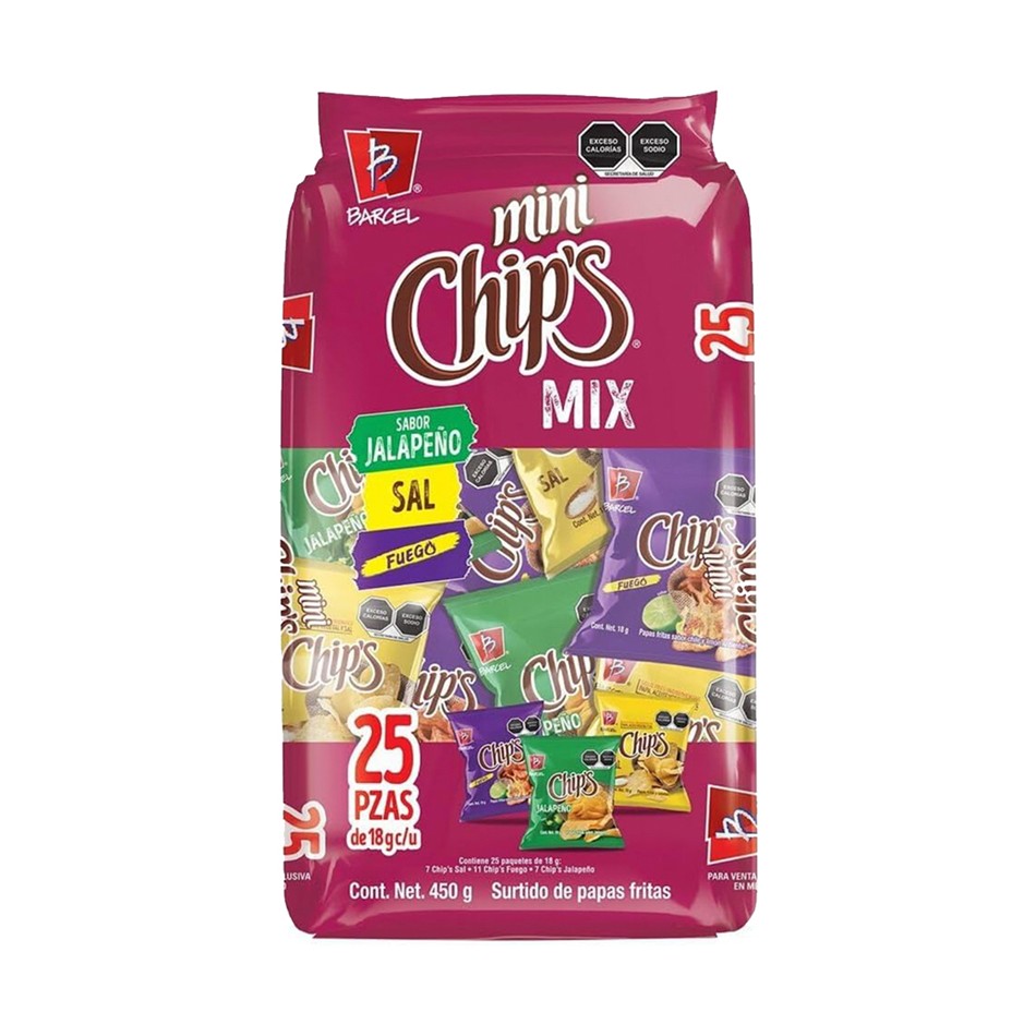 Producto - MINI CHIPS MIX 25 PZS