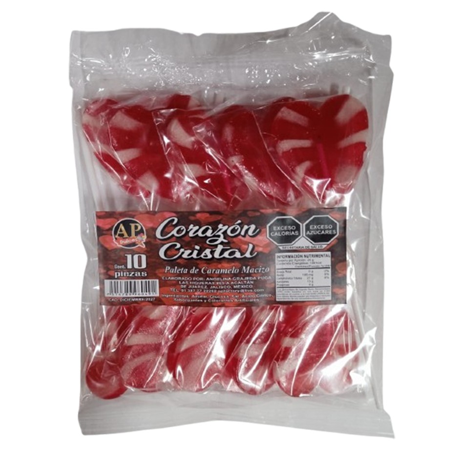 Producto - PALETA AMOR ES... CRISTAL 10 PZS