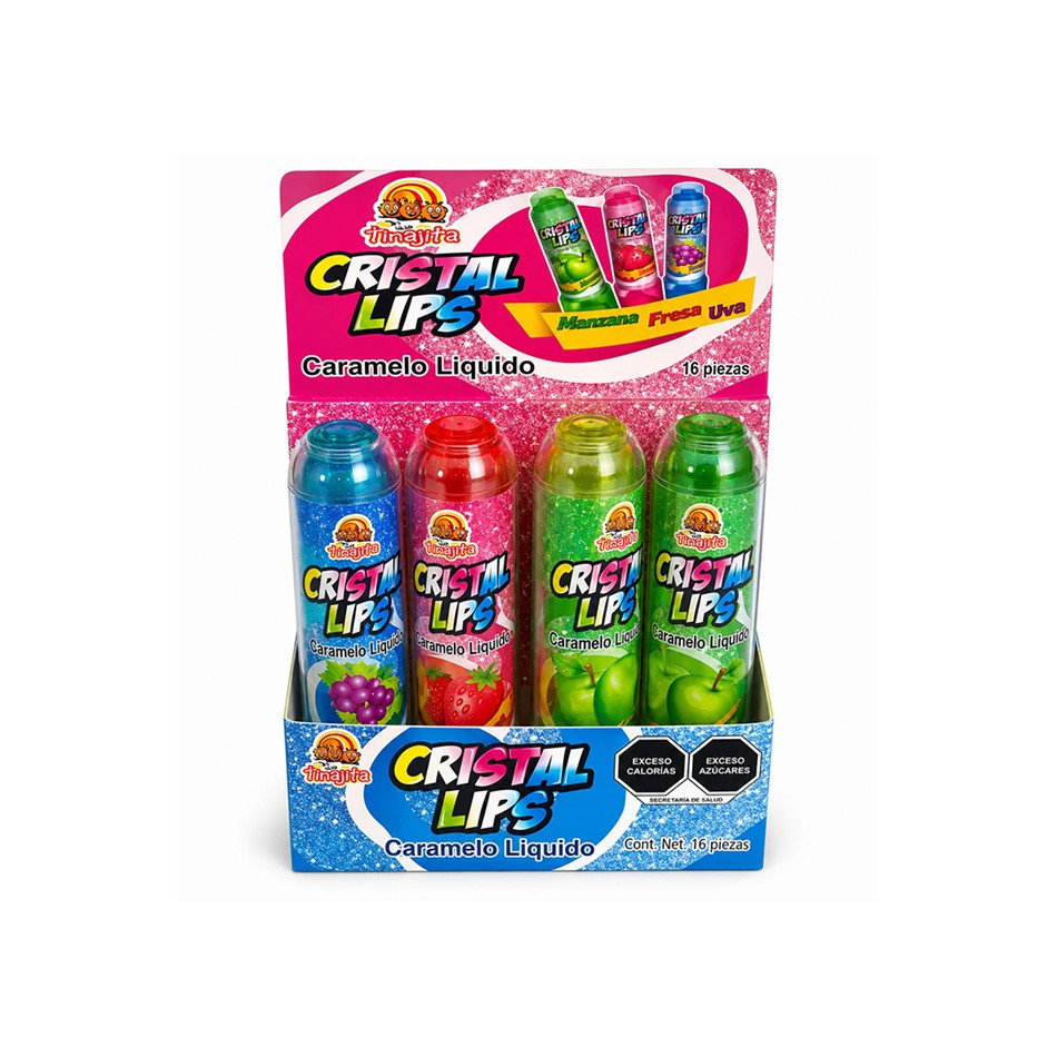 Producto - CARAMELO LIQUIDO CRISTAL LIPS 16 PZS