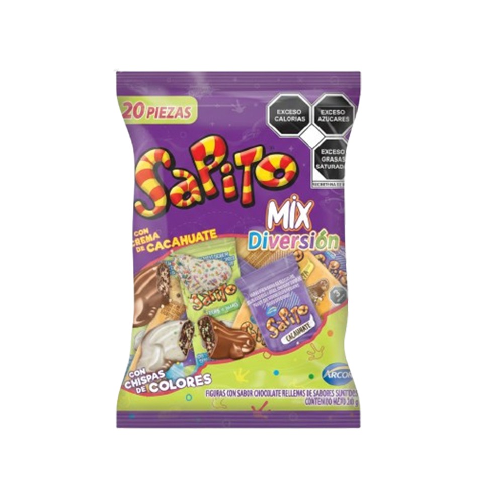 Producto - CHOCOLATE SAPITO MIX BOLSA 20 PZ