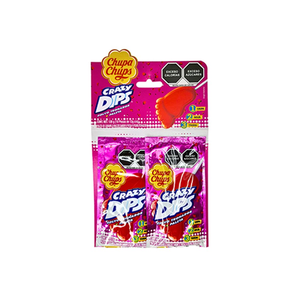 Producto - PALETA CRAZY DIPS FRESA 10 PZS