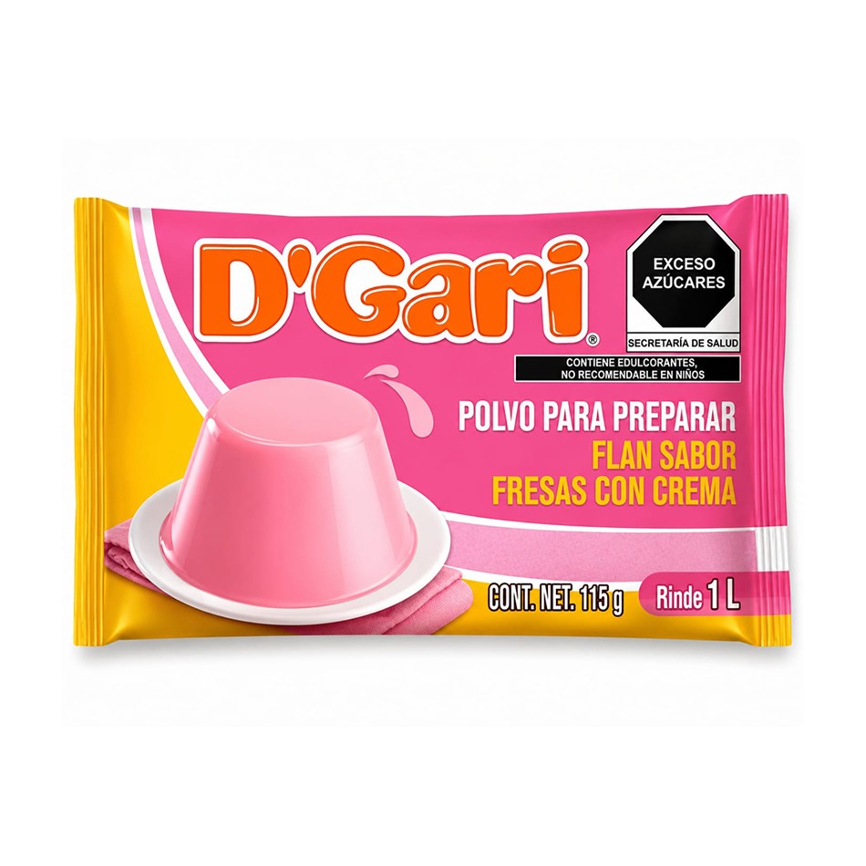 Producto - FLAN FRESAS CON CREMA 1 LT