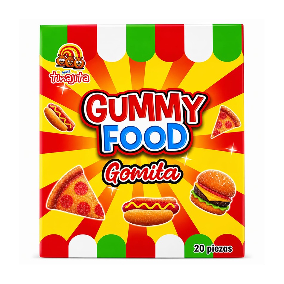 Producto - GUMMY FOOD TINAJITA 20 PZS