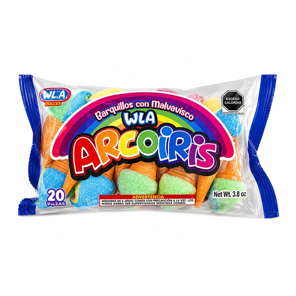BARQUILLO ARCOIRIS WLA 20 PZS
