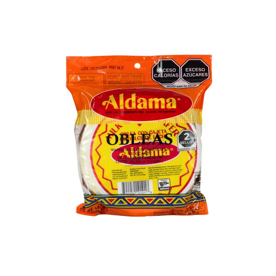 Producto - OBLEA GRANDE CAJETA CON LECHE 5 PZS 80 GR