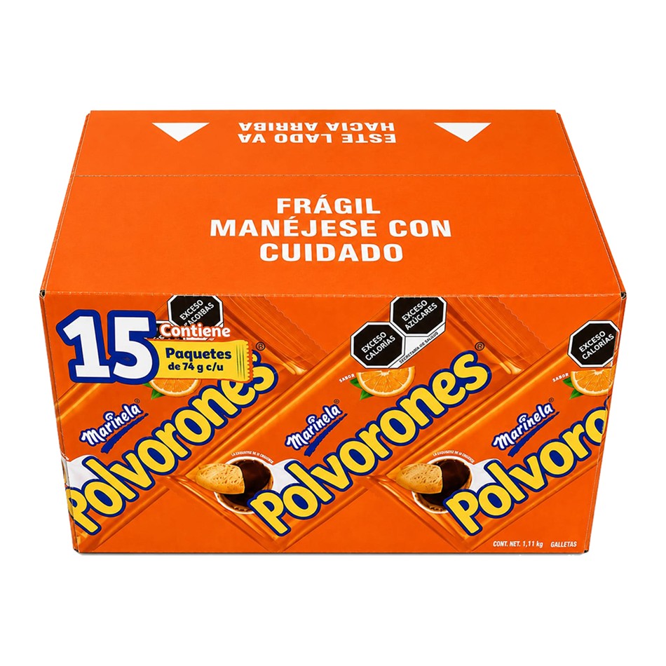 GALLETA POLVORONES 15 PAQ 74 GRS