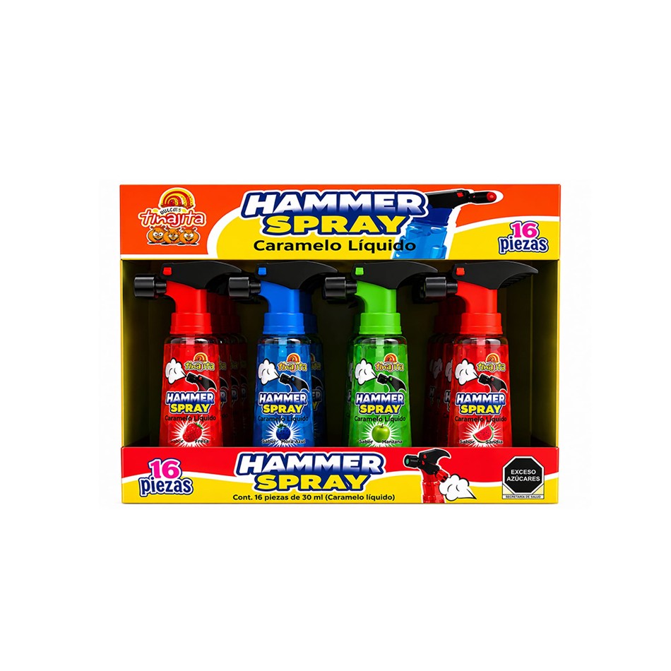 Producto - CARAMELO LIQUIDO HAMMER SPRAY 16 PZS
