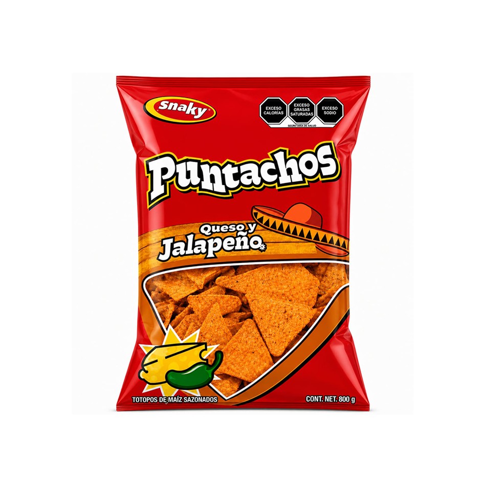 PUNTACHOS QUESO JALAPEÑO 800 GR