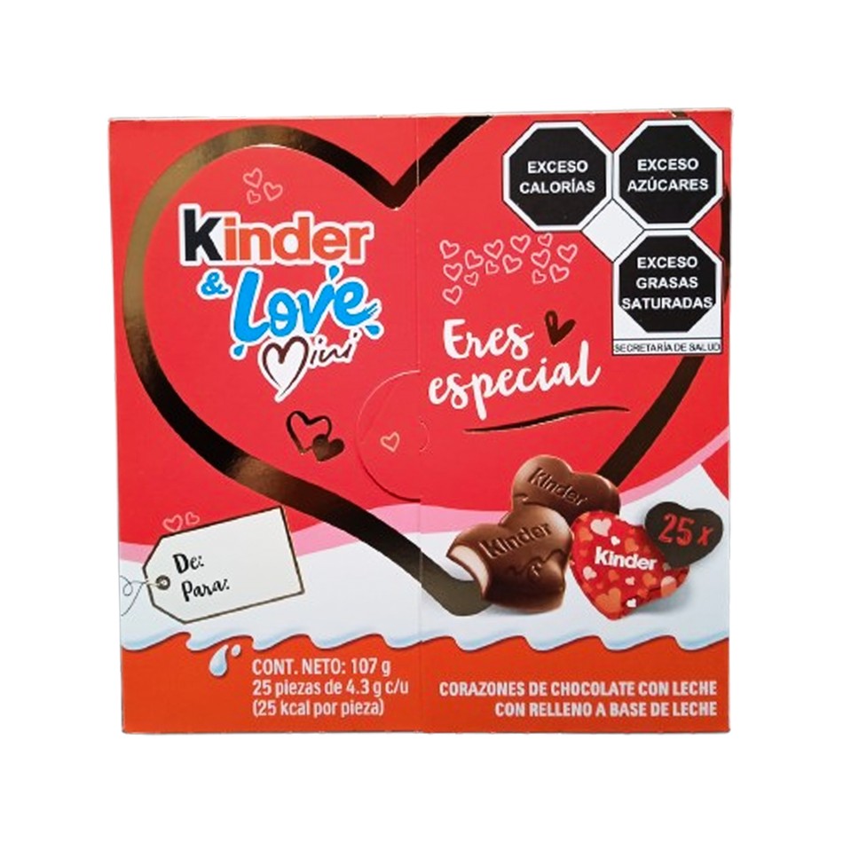 Producto - CHOCOLATE KINDER MINI LOVE 107 GR