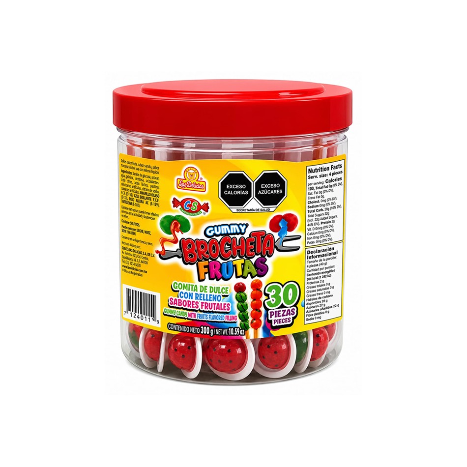 GUMMY BROCHETAS 30 PZS