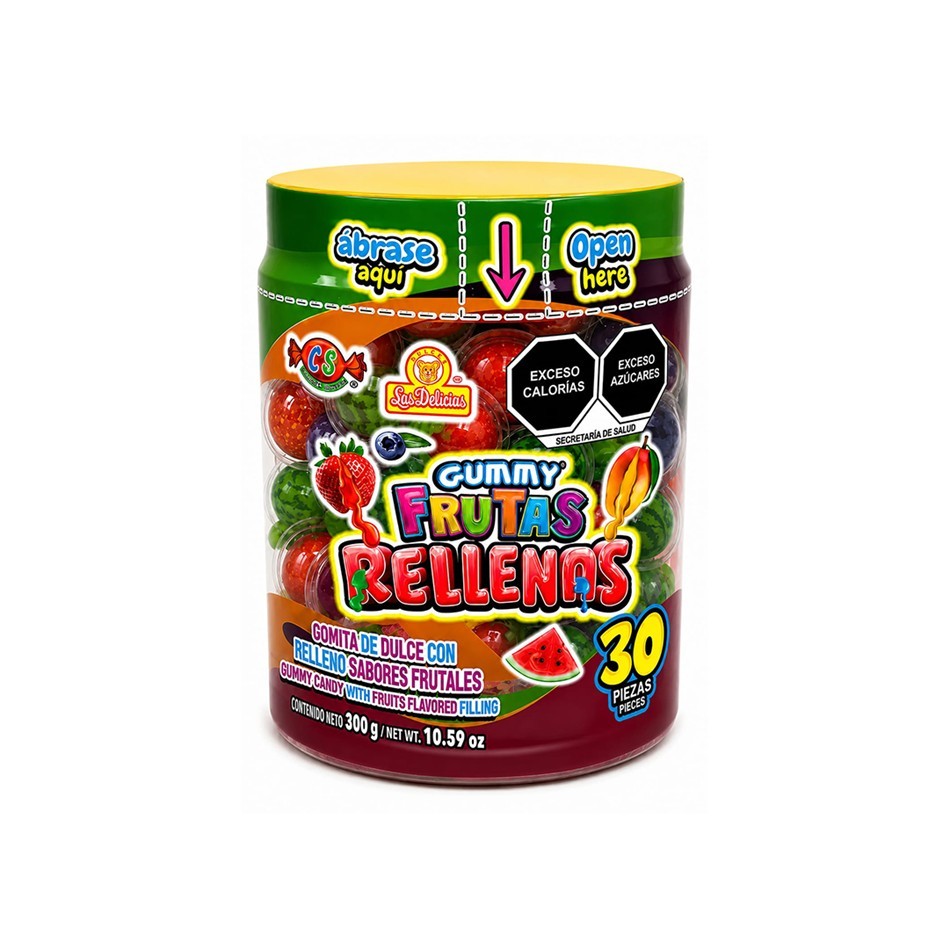 Producto - GUMMY FRUTAS RELLENAS 30 PZS