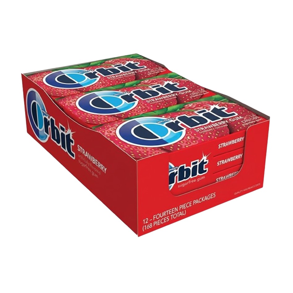 Producto - CHICLES ORBIT VALUPACK FRESA 14¨T C/12