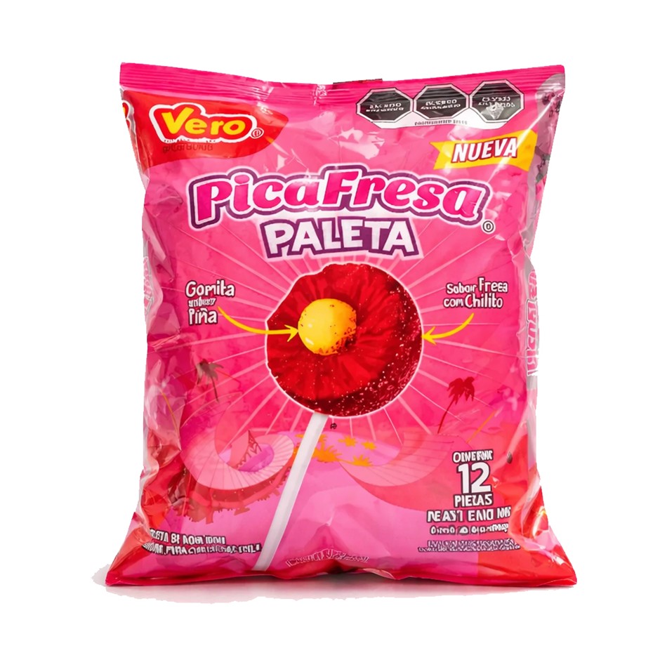Producto - PALETA PICA FRESA 12 PZS