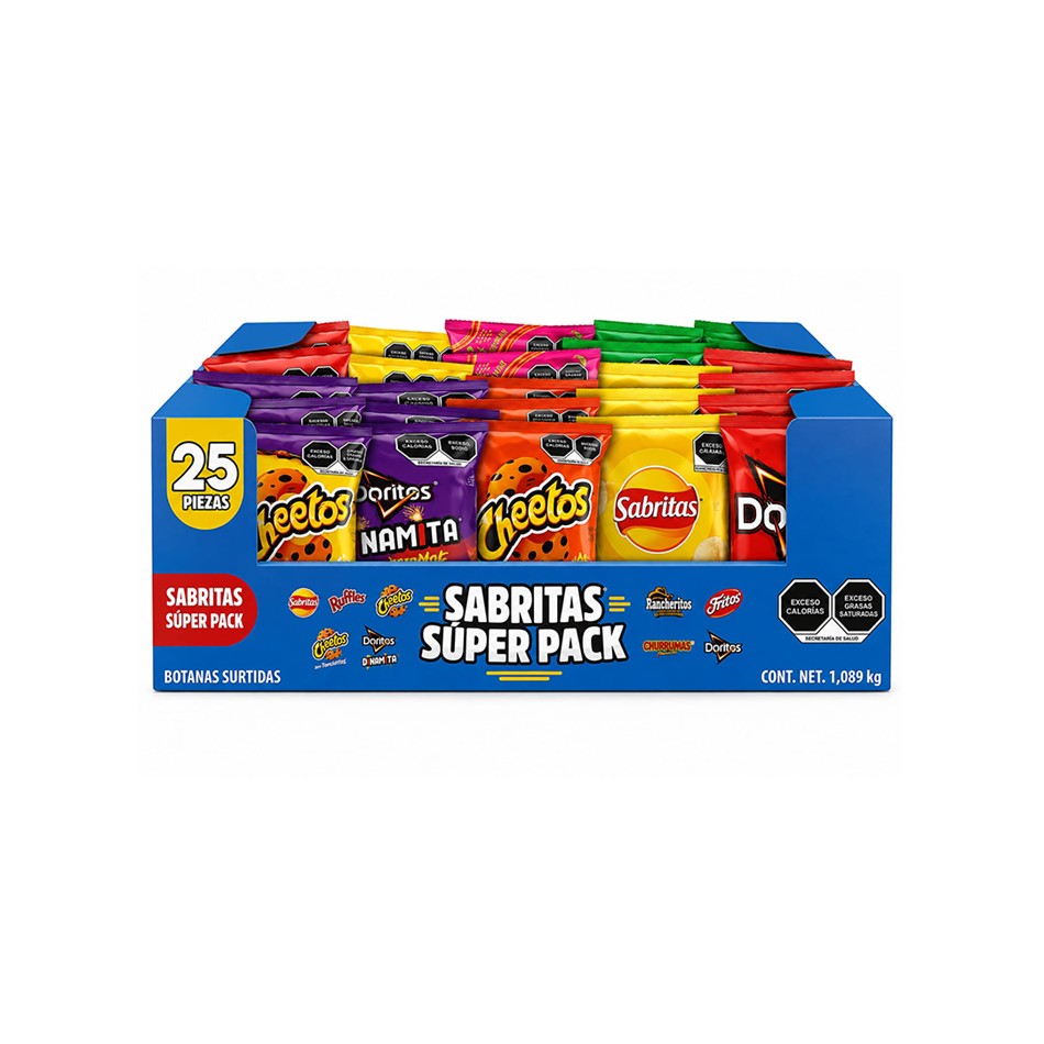 Producto - SABRITAS SUPER PACK 25 PZS