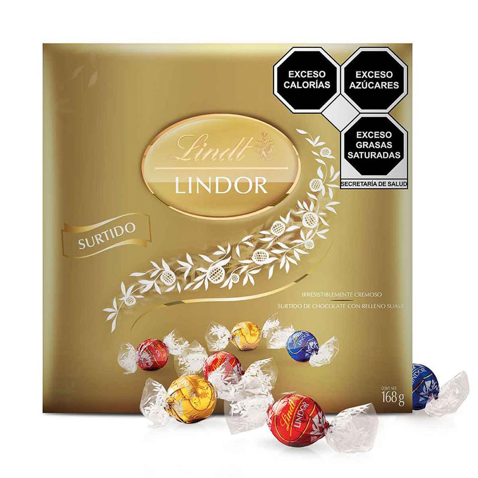CHOCOLATE LINDOR CAJA SURTIDO LECHE 168 GRS