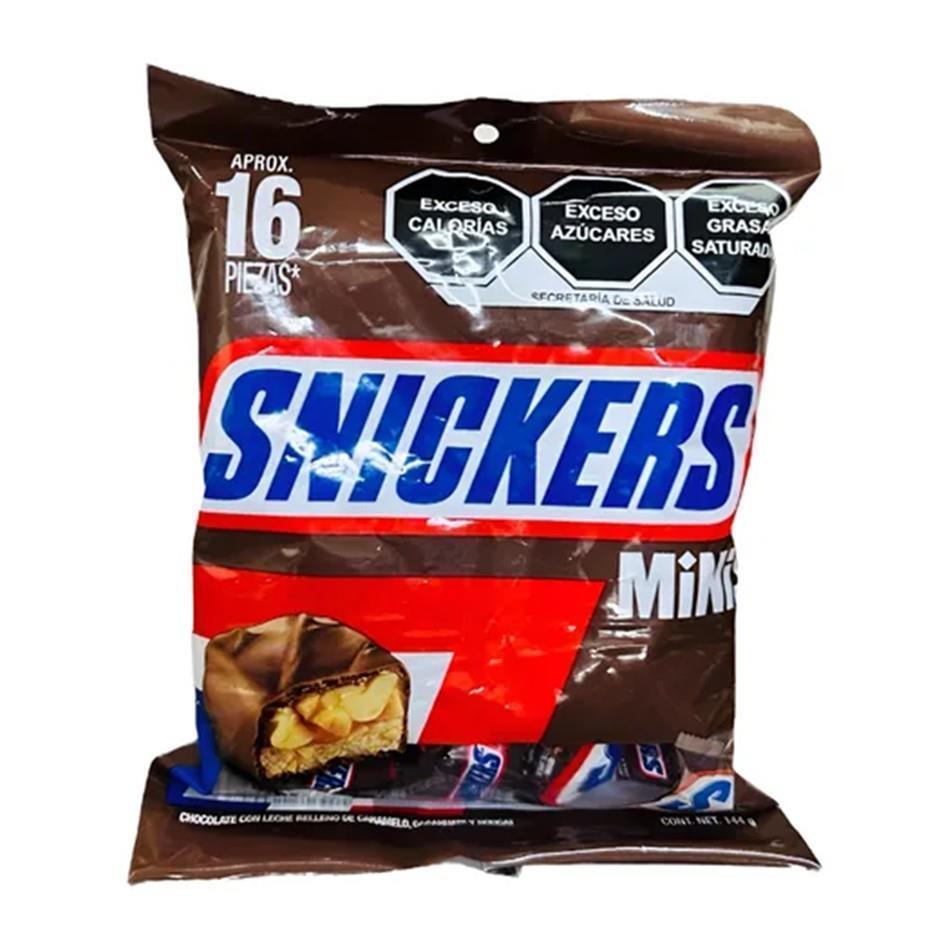 Producto - CHOCOLATE BOLSA MINI SNICKER 16 PZS (3712)