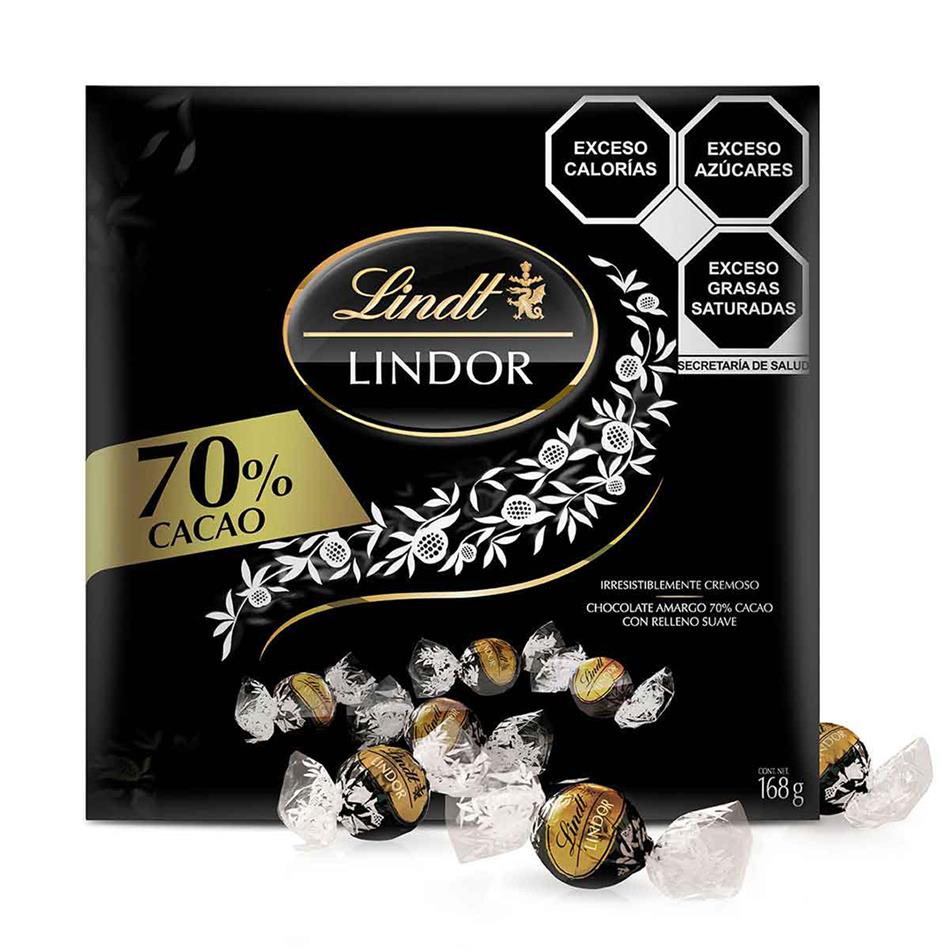 CHOCOLATE LINDOR CAJA 70% CACAO 168 GRS