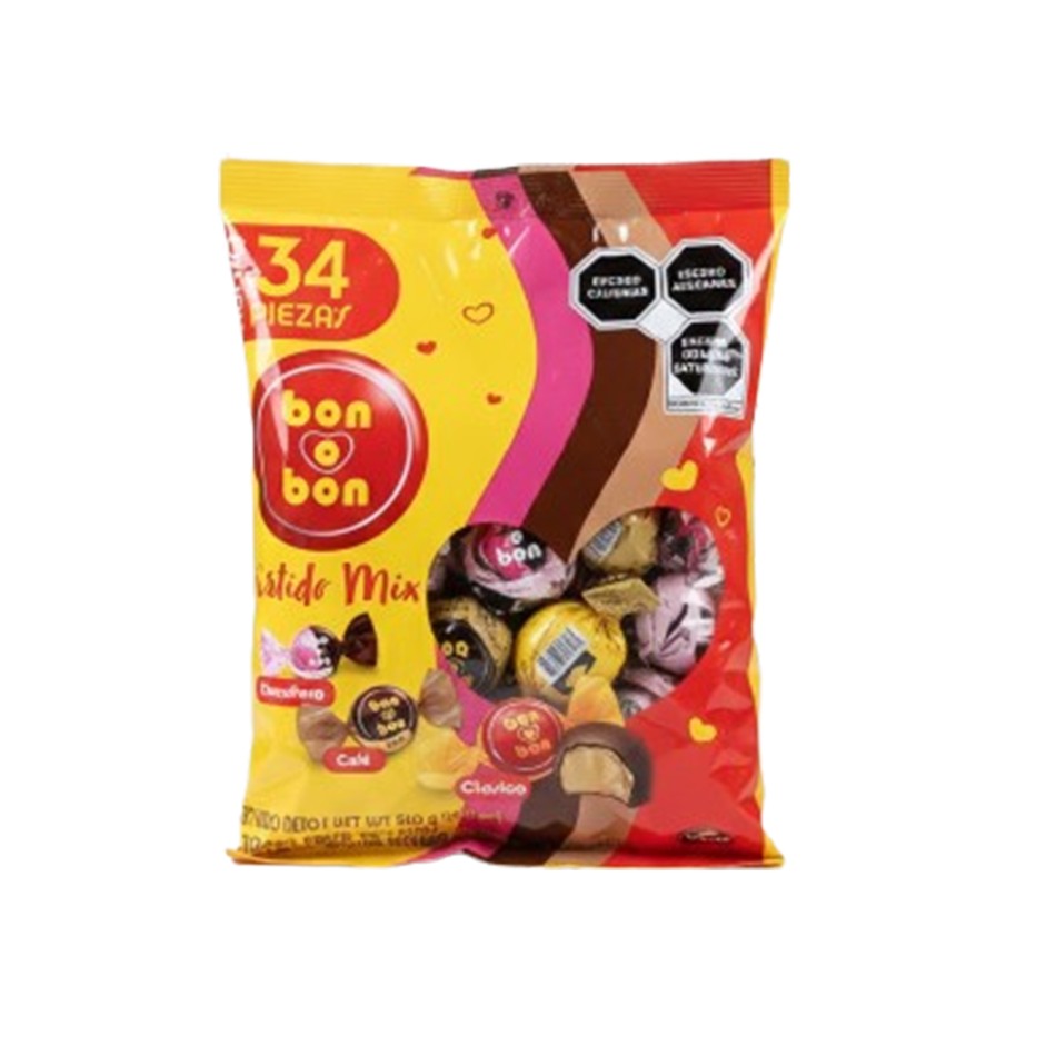Producto - CHOCOLATE BON O BON MIX 34 PZS