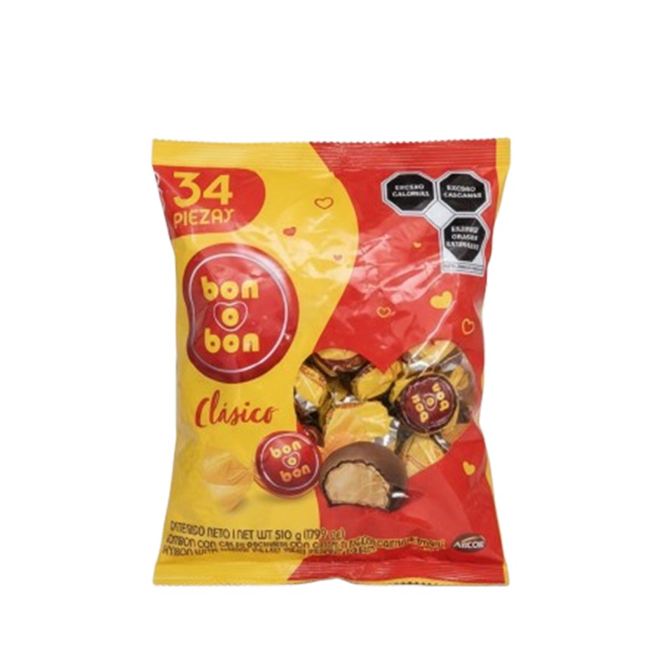 Producto - CHOCOLATE BON O BON LECHE NAC 34 PZS