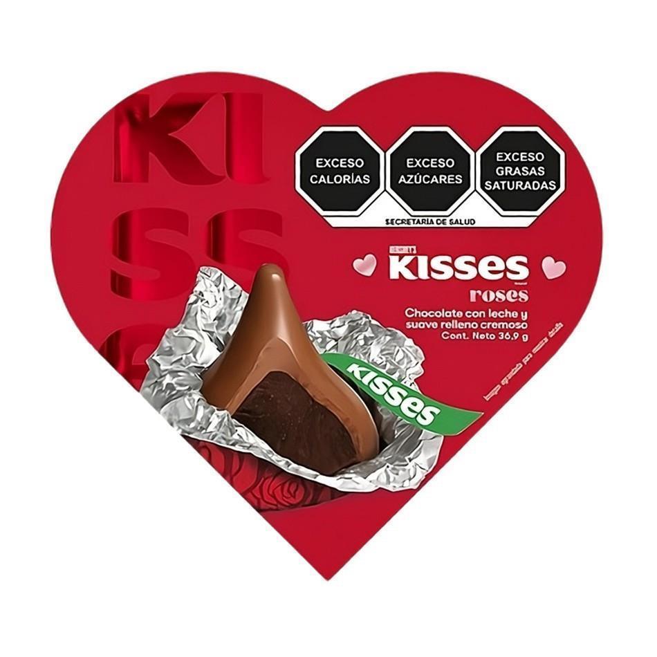 Producto - CHOCOLATE KISSES ROSES CORAZON 36.9 GRS (4924)