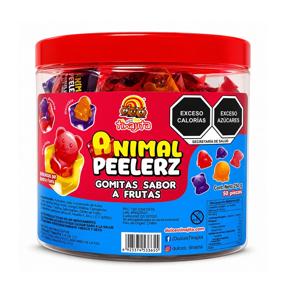 Producto - GUMMY ANIMAL PEELERZ 50 PZS