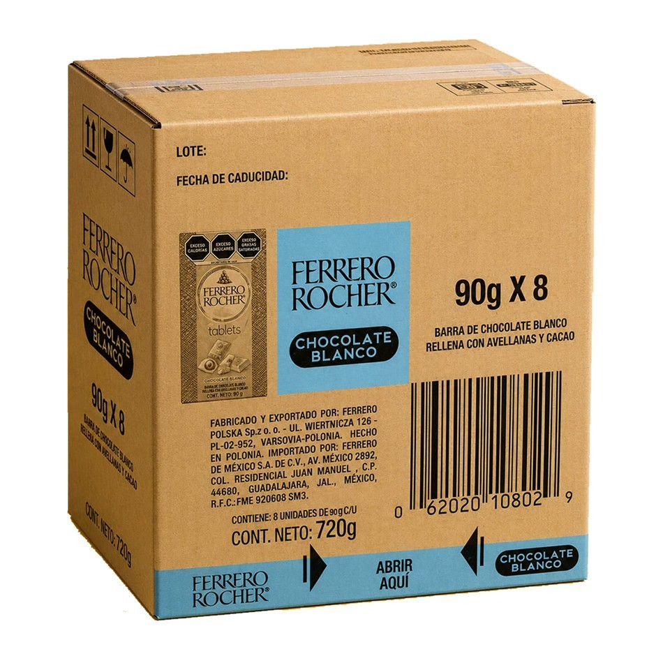 CHOCOLATE FERRERO BARRA BLANCO 90 GR