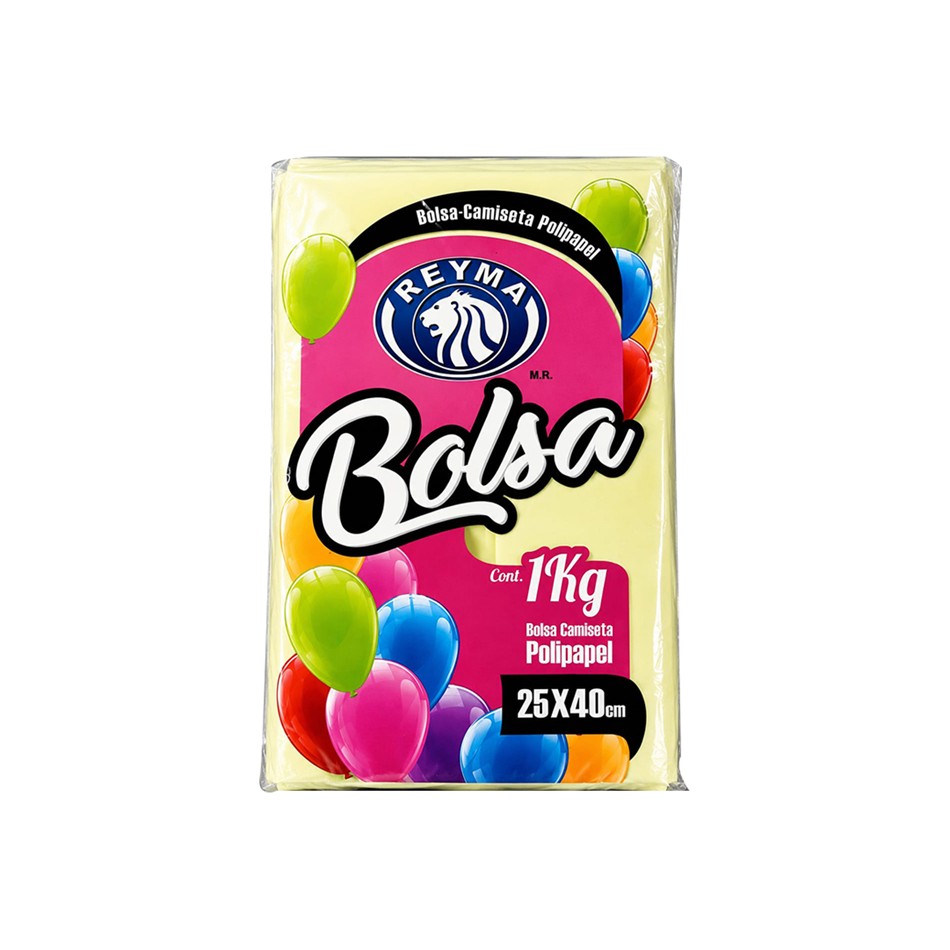 BOLSA ASA POLIPAPEL 25X40 CHICA COLOR REYMA