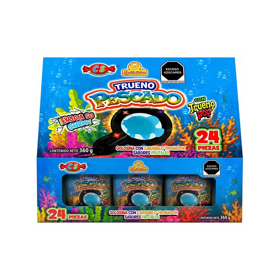 CARAMELO TRUENO PESCADO 24 PZS