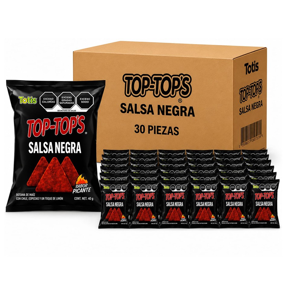 TOP-TOP´S SALSA NEGRA 30PZS/40 GRS