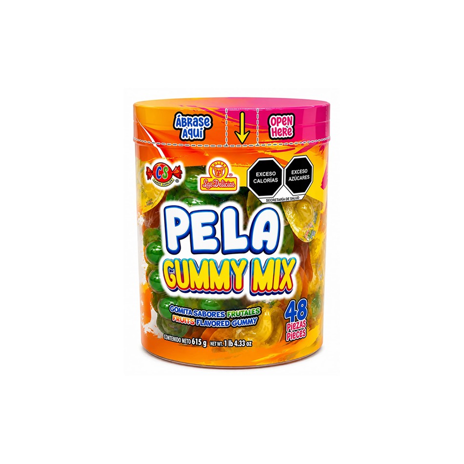 Producto - GOMA PELA GUMMY MIX 48 PZS.