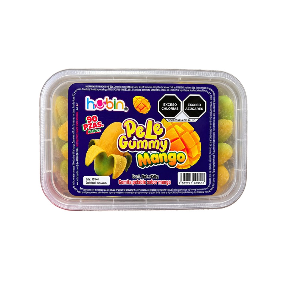 Producto - GOMA PELE GUMMY MANGO 90 PZS 450 GRS