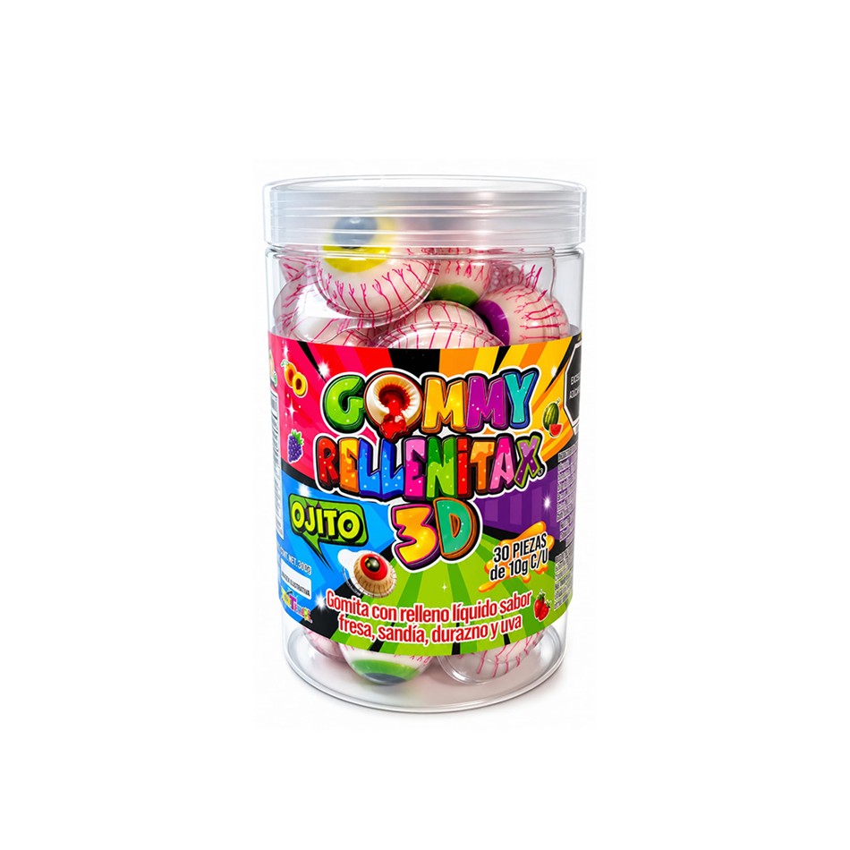 Producto - GUMMY RELLENITAX 3D OJOS 30 PZS