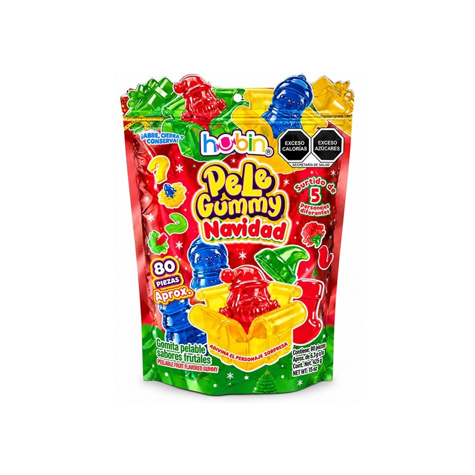 Producto - GOMA PELE GUMMY NAVIDAD 80 PZS 425 GRS
