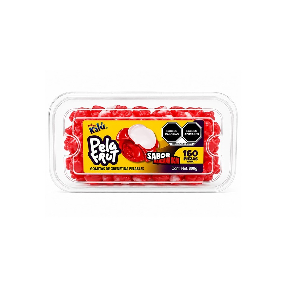 Producto - GOMA PELA FRUT MANZANA ROJA 160 PZS 800 GRS