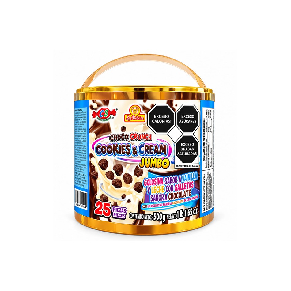 Producto - CHOCO CRUNCH JUMBO COOKING CREAM 25 PZS