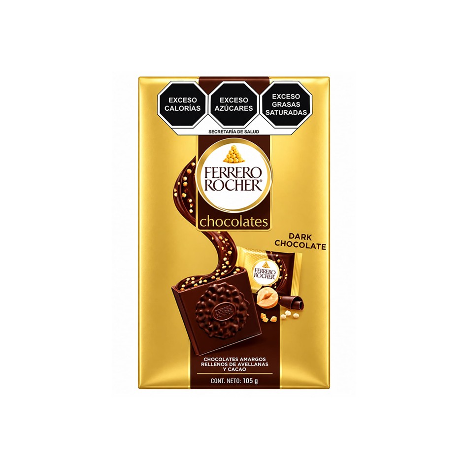 Producto - CHOCOLATE FERRERO AMARGO RELLENO 10 PZS