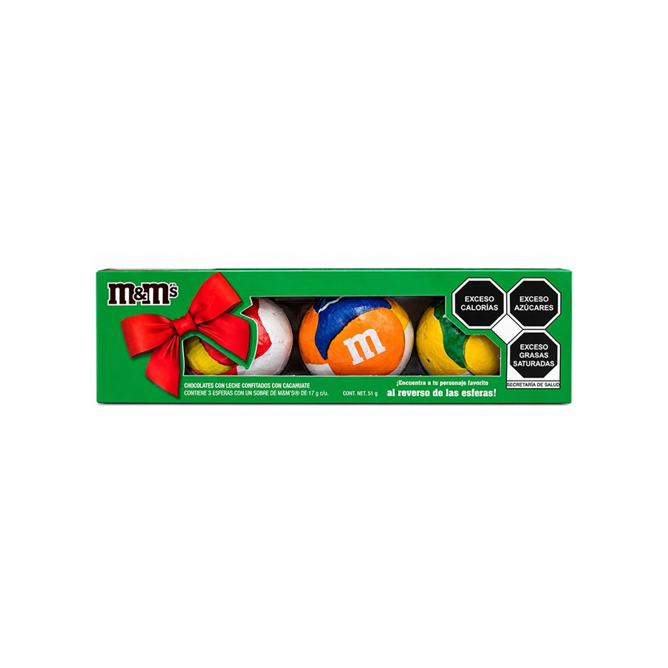Producto - CHOCOLATE ESFERA M&M 3 PZS 51 GRS