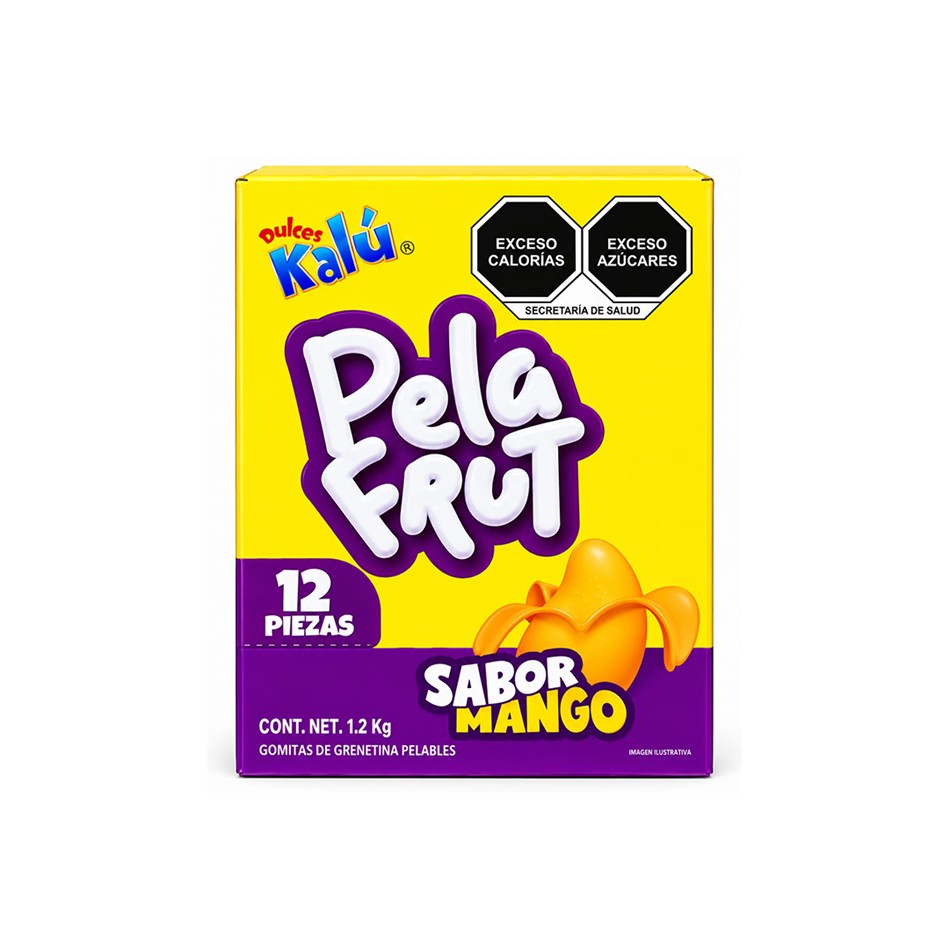 Producto - GOMA PELA FRUT MANGO 12 PZS 100 GRS