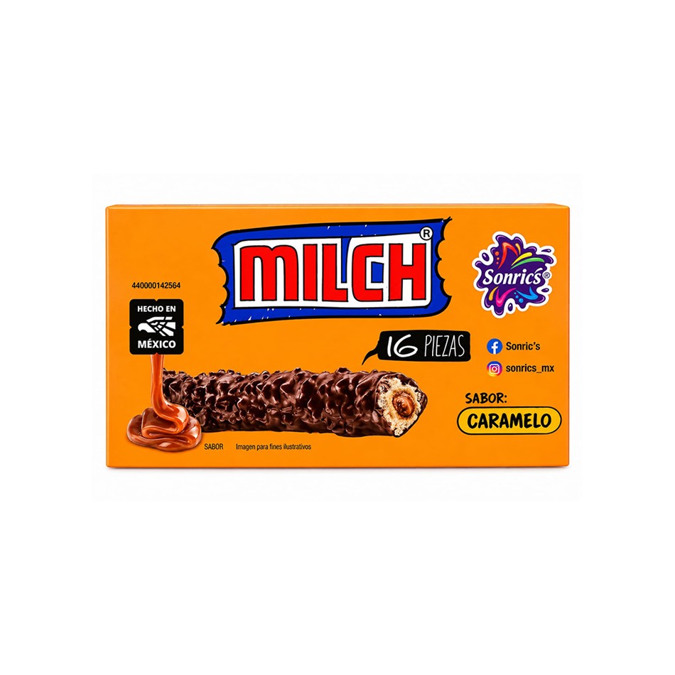 CHOCOLATE MILCH CARAMELO 16 PZS