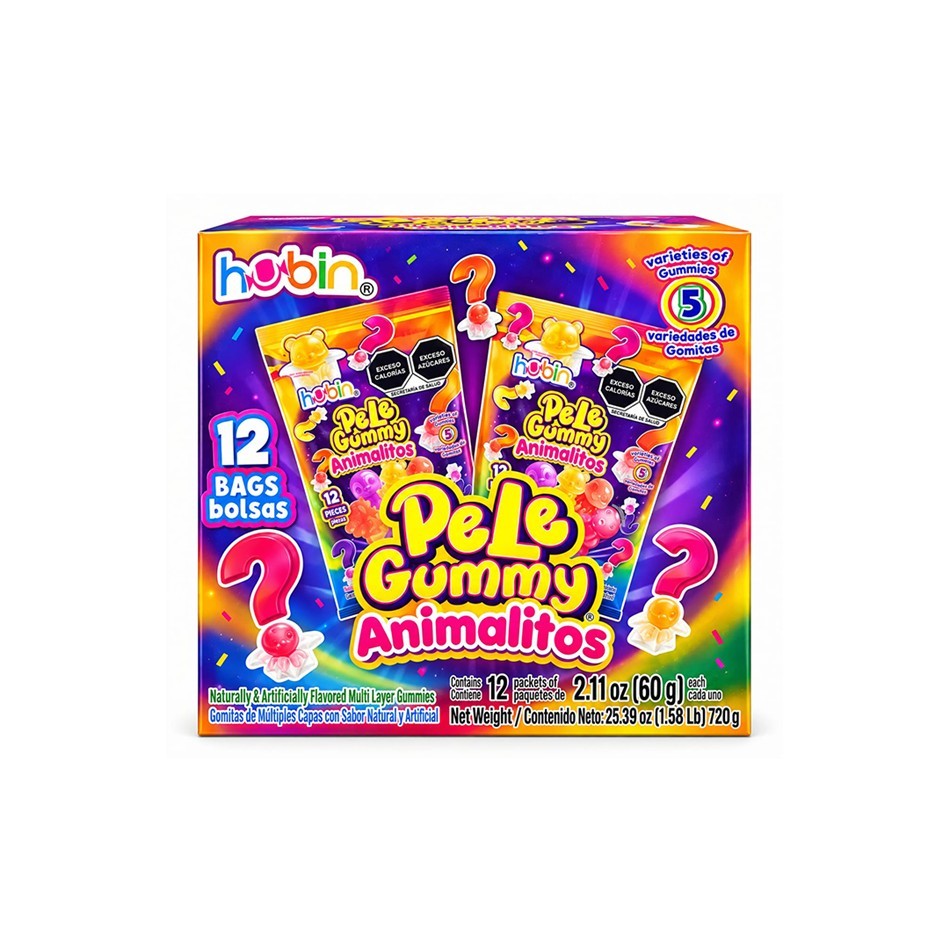 GOMA PELE GUMMY ANIMALITOS 12 PZS 60 GRS, foto 2 de 3