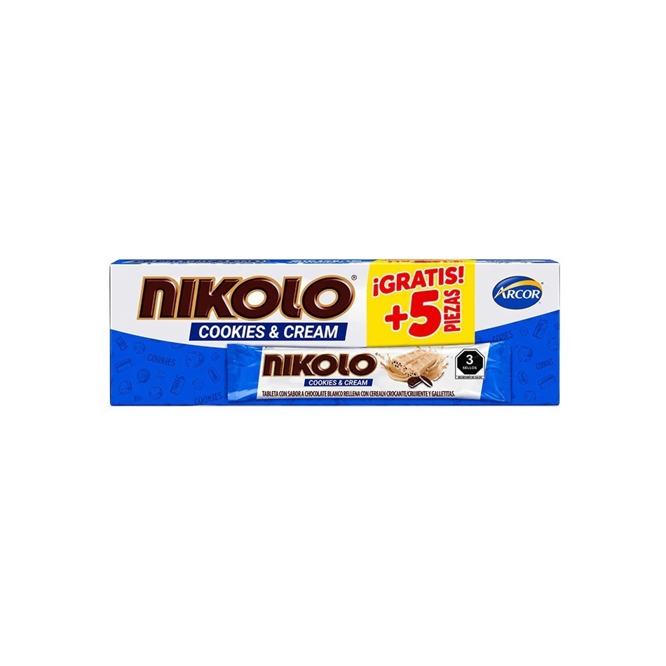 CHOCOLATE NIKOLO COOKIES & CREAM 30 PZS, foto 2 de 3