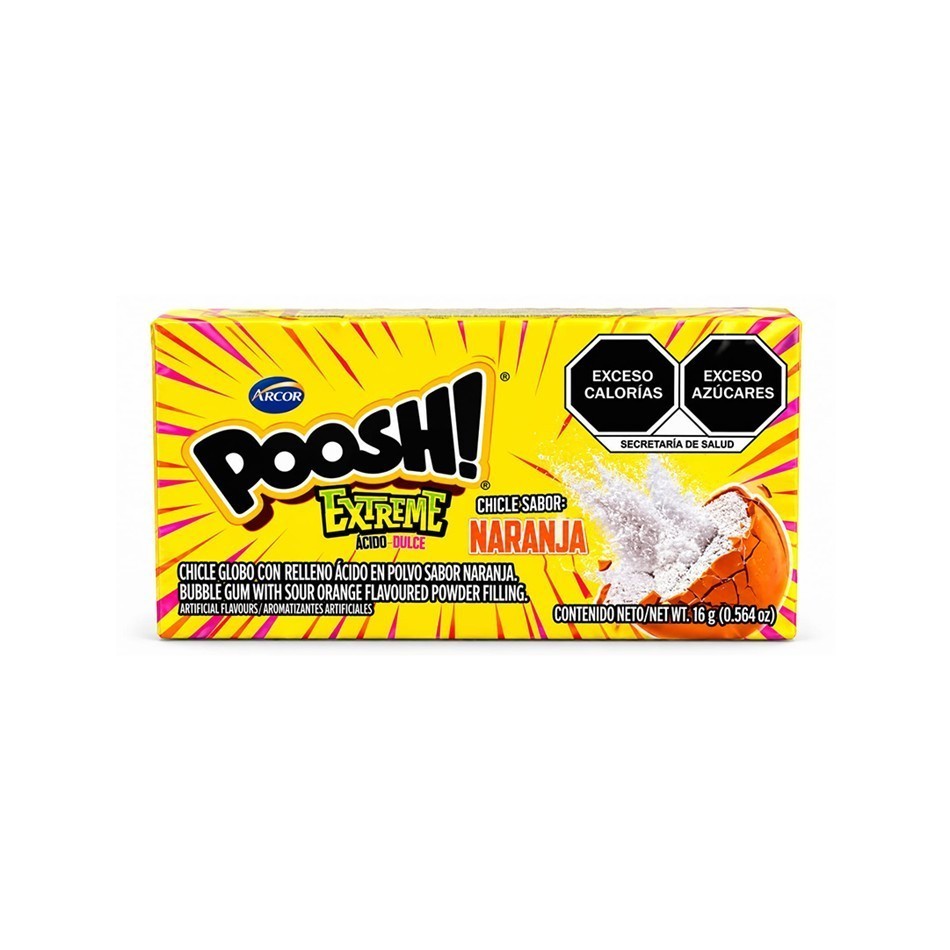 CHICLE POOSH NARANJA EXTREME 40 PZS, foto 2 de 3