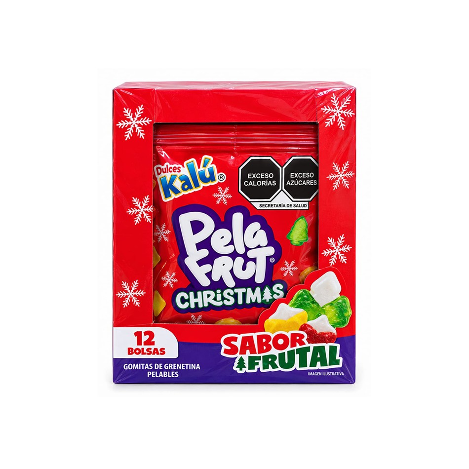 GOMA PELA FRUT CHRISTMAS 12 PZS 100 GRS