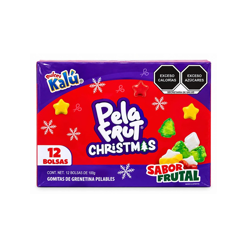 GOMA PELA FRUT CHRISTMAS 12 PZS 100 GRS, foto 2 de 3