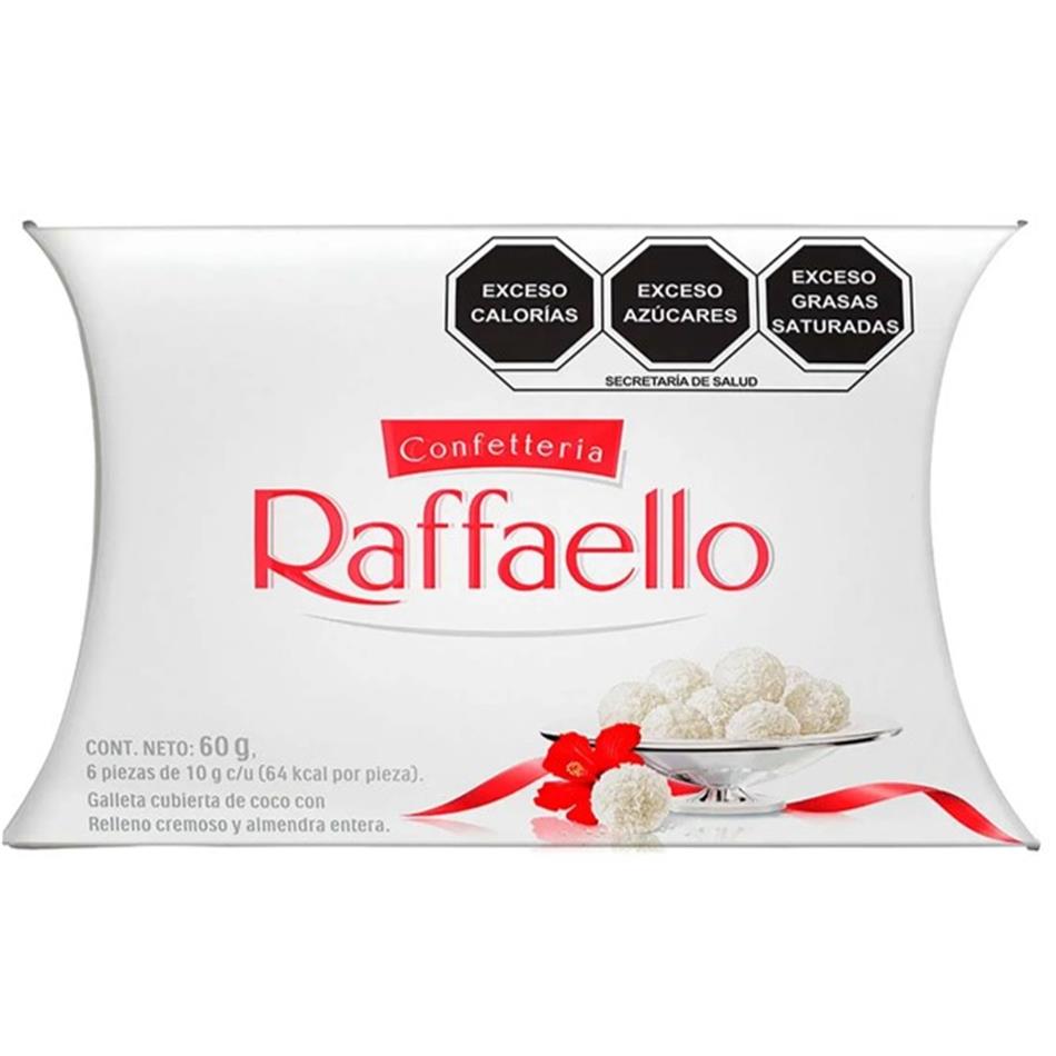 Producto - CHOCOLATE RAFFAELLO 60 GRS, 6 PZS.