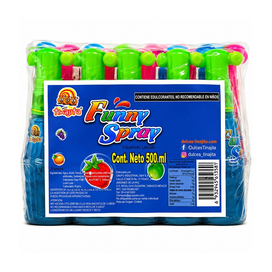 Producto - FUNNY SPRAY SURTIDO 20 PZS