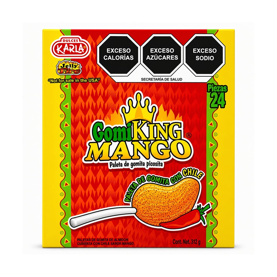 Producto - PALETA GOMI KING MANGO 24 PZS